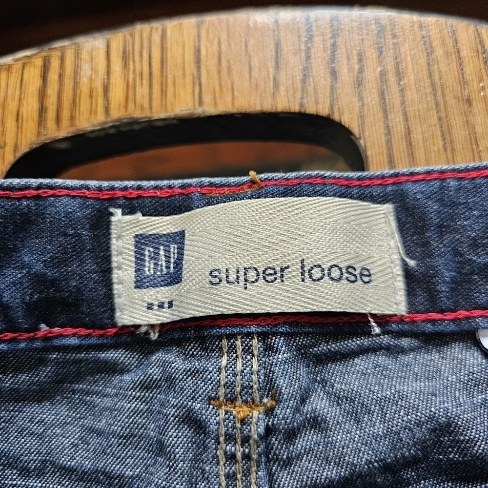 Gap Super Loose Dark Wash Straight Cut Jeans Size Boy's 10